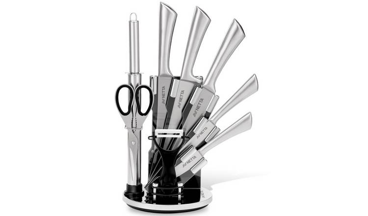 NETTA 8-Piece Stainless Steel Kitchen Utensil Set - Stainless Steel