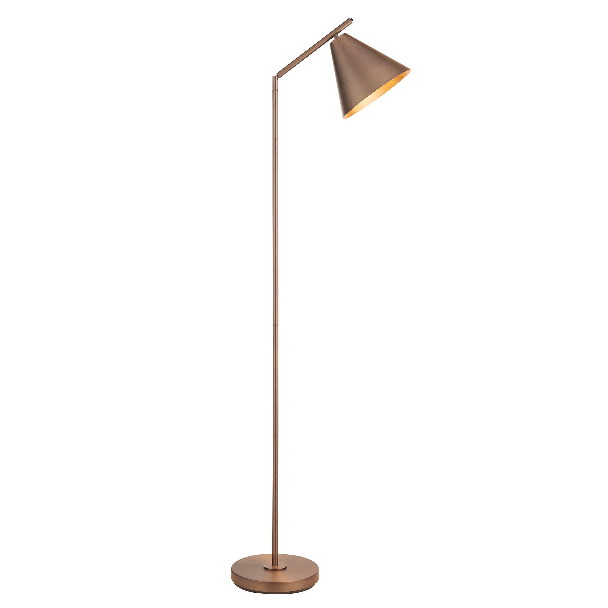 Loops Direct Steel Floor Lamp - Brushed Antique Bronze 10W LED - Image 1