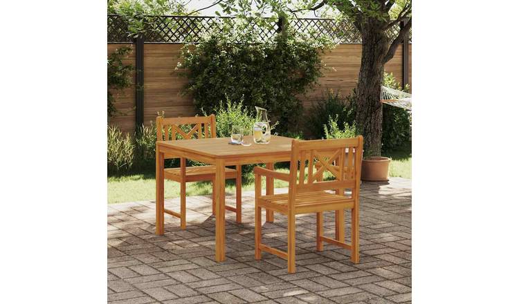 Walplus 3 Piece Garden Dining Set Tall Unit - Brown - 110 x 110 x 74 cm