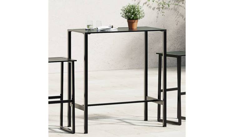 Walplus Steel Bar Table - Black - 100 x 50 x 110 cm
