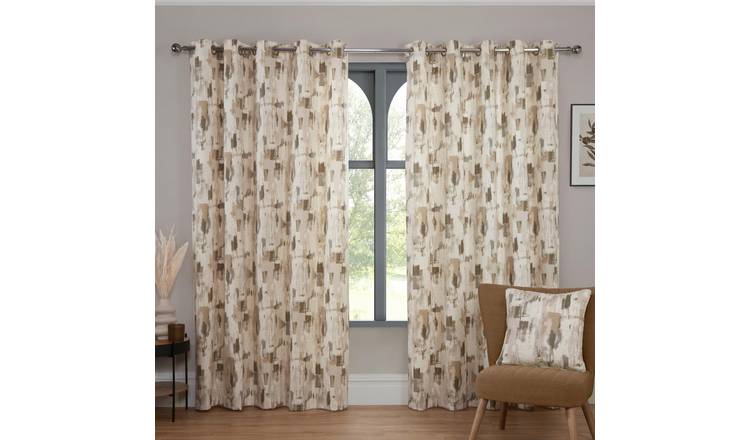 Sundour Bamford Eyelet Curtains - Putty - 117 x 137cm