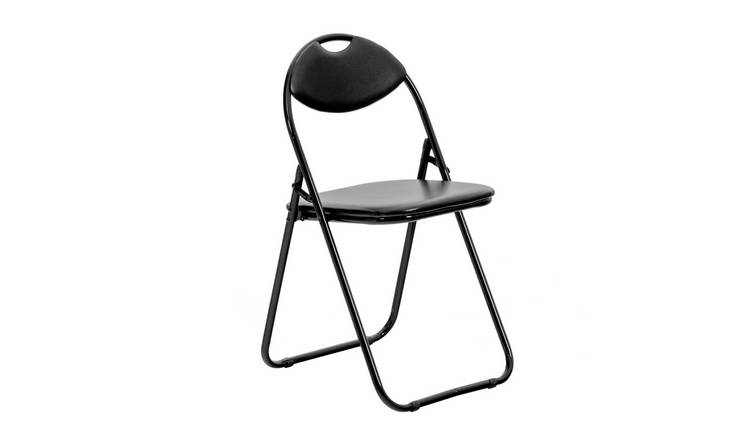 Harbour Housewares Padded Folding Chair - Black