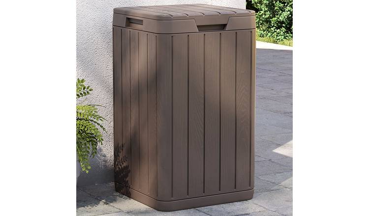 Walplus Polypropylene Outdoor Garbage Bin PP - Brown - 38x38x65 cm