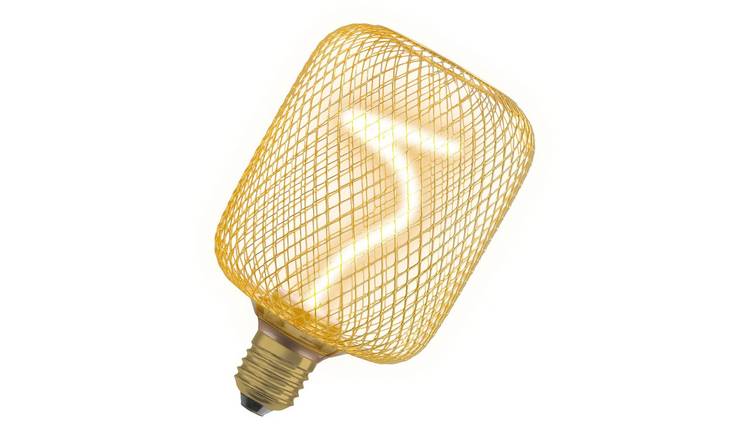 Osram Decor LED Spiral Filament Square 100 DIM 3.5W 818 E27 Bulb - Gold