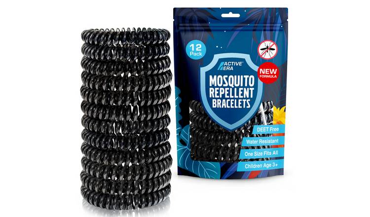 Active Era Explorer Mosquito Repellent Bands - 12 Pack - Black