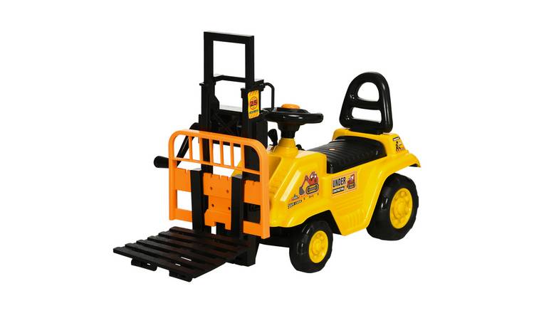 HOMCOM 3 to 4 Years Under Seat Storage Ride On Forklift Truck – Yellow
