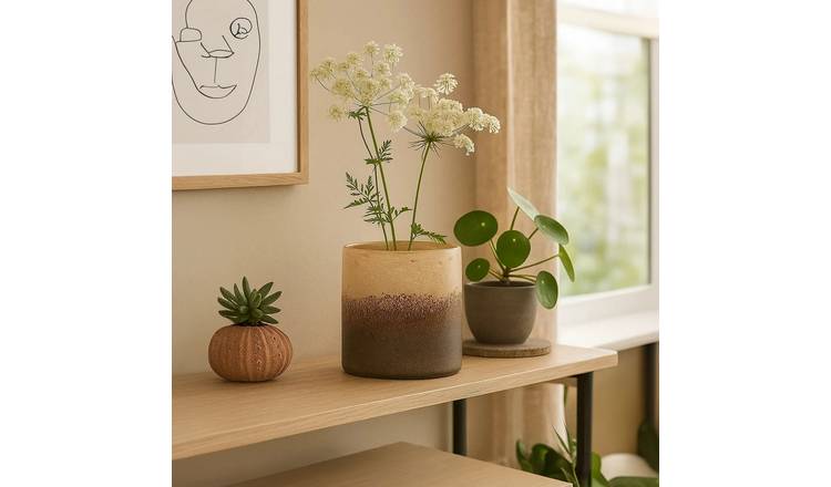 Orsina Chiara Small Effect Vase - Natural Sand