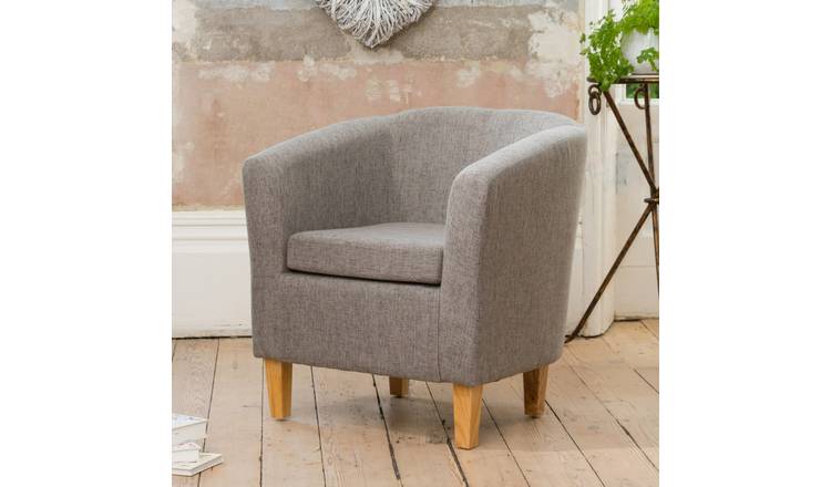 Artemis Home Alderwood 68cm Wide Fabric Tub Chair Armchair - Dark Grey