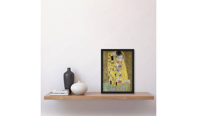 Gustav Klimt The Kiss Framed Art Print - A4