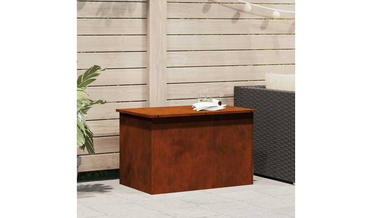 Walplus Steel Outdoor Storage Box Rusty - Rusty - 80 x 50.5 x 50 cm