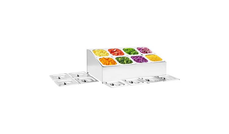 Walplus Gastronorm Container Holder with 8 GN Pan - 66.8 x 40 x 25 cm