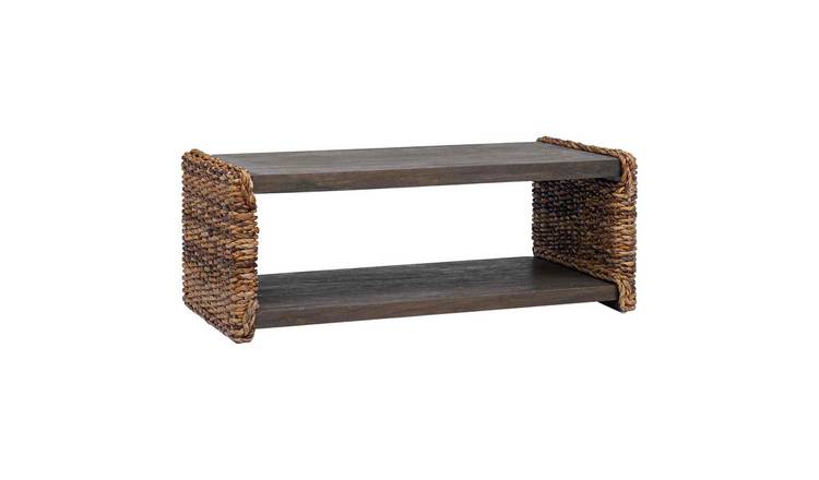 Walplus Solid Mahogany Wood Coffee Table - Natural - 90 x 45 x 35 cm