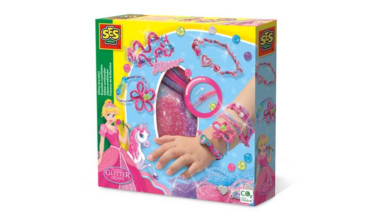 SES Creative Make Your Own Glitter Bracelets Craft Set