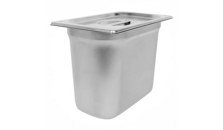 Argon Tableware Steel Gastronorm Container with Lid 1/4 - 5.25L