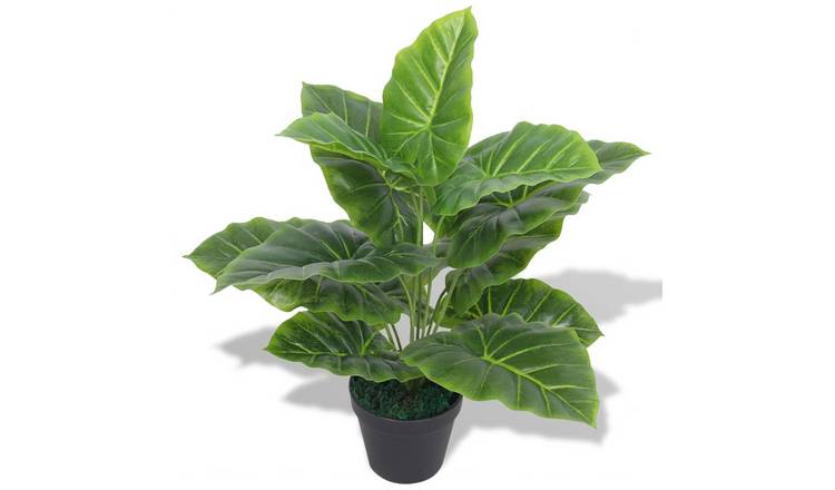 Walplus Artificial Taro Plant with Pot - Green - 45 cm