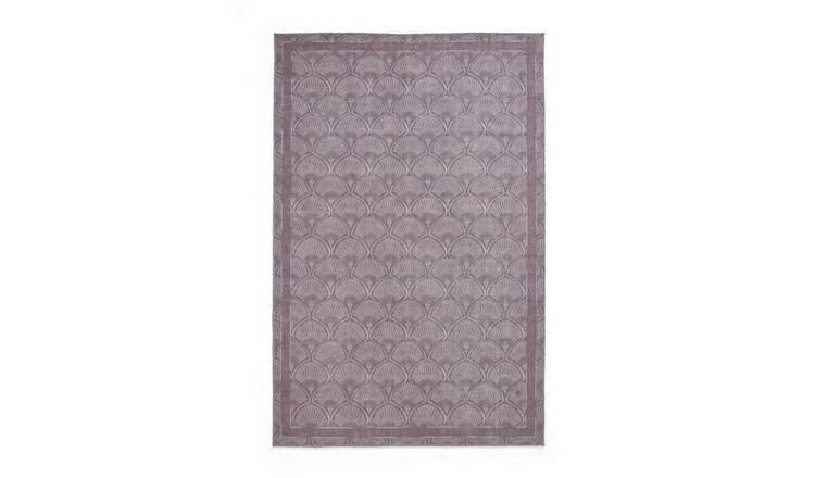 Mega Flooring Purple Modern Bordered Rug - 61 x 170cm