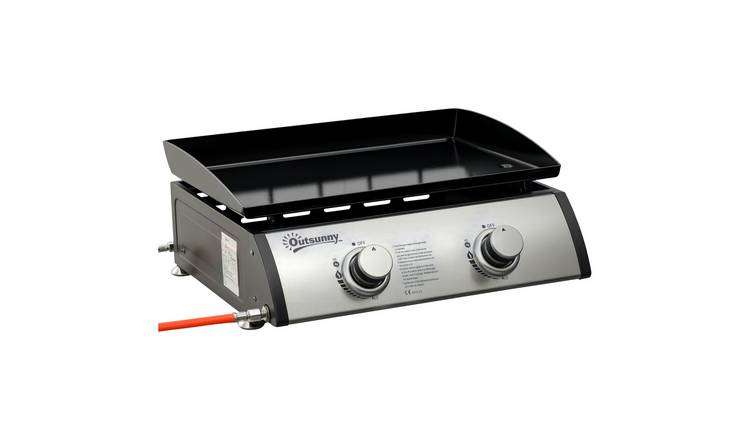 Outsunny Stainless Steel Portable 5 kw Garden BBQ Grill Steel Burner - Silver