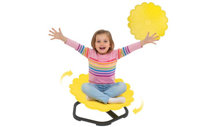 AIYAPLAY Kids Flower NonSlip Base Spinning Chair - Yellow