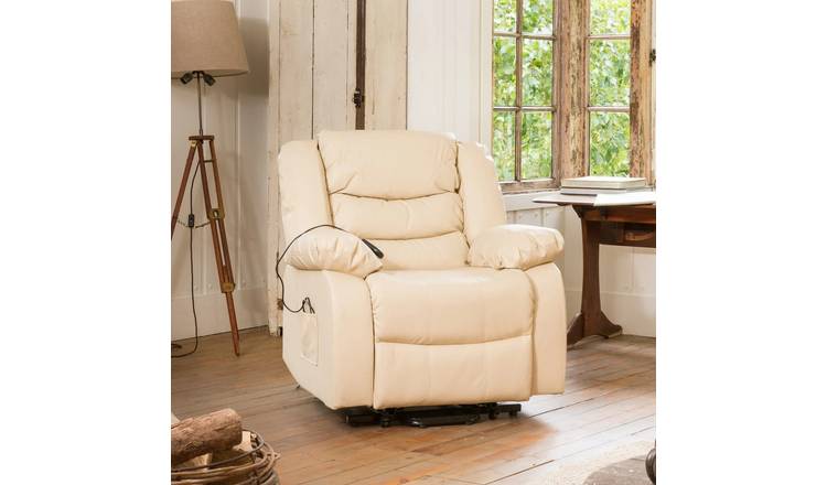 Artemis Home Brooklyn Electric Riser Recliner with Massage and Heat - Cream