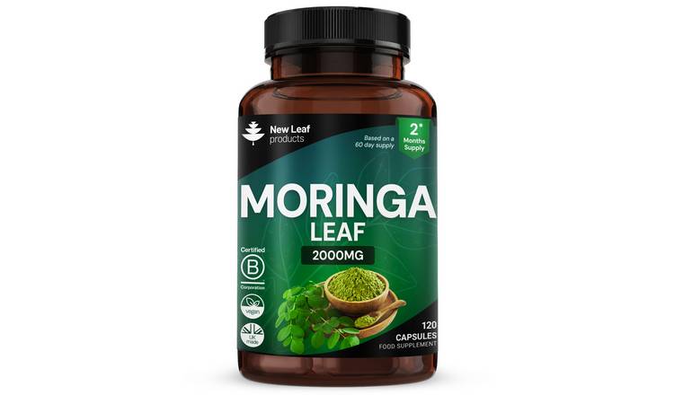 New Leaf Moringa Leaf Moringa Extract & Powder 2000mg - 120 Capsules