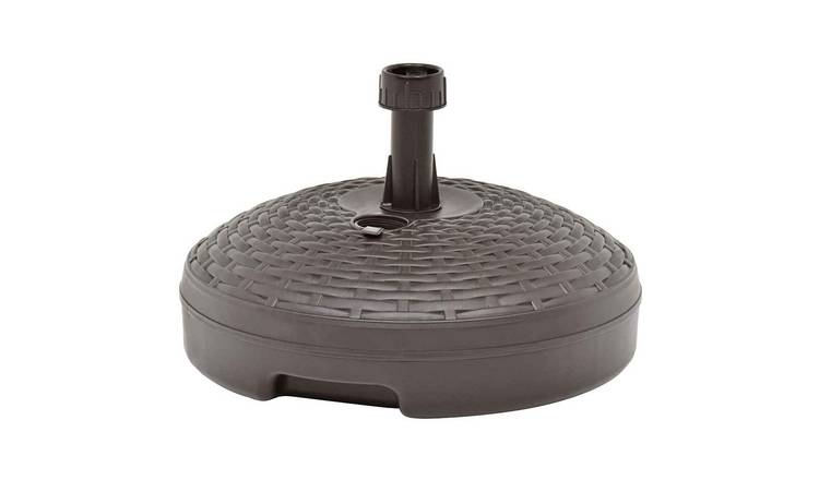 Walplus Poly Rattan Umbrella Base /Water Filled 20 L - Brown - 45 x 28 cm