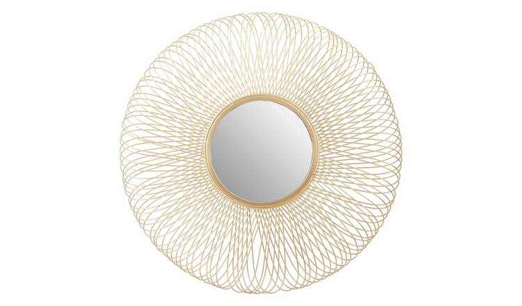 Orsina Templar Twisted Wire Wall Mirror – Gold