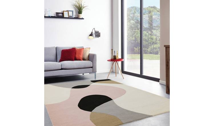 Mega Flooring Pink Handmade Abstract Rug - 200 x 300cm