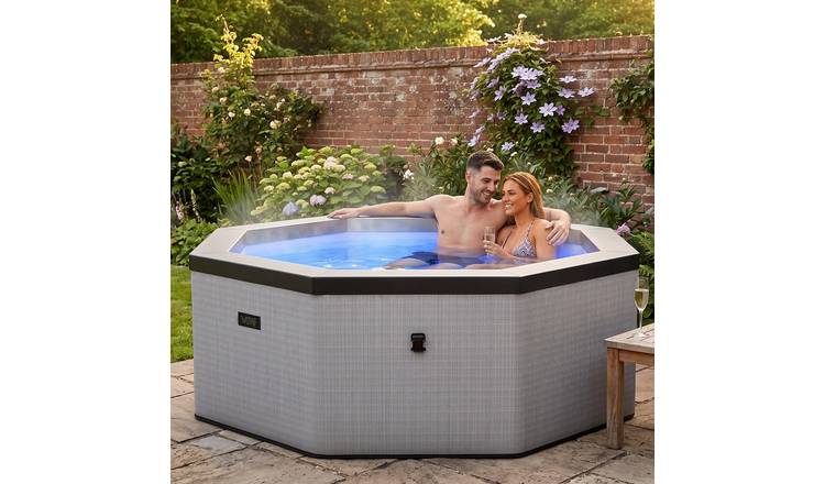 Wave Como 6-Person Eco Foam Hot Tub with Integrated Heater - Graphite Grey