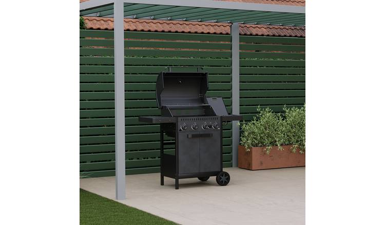 Charles Bentley Ottimo 350 4 Burner Gas BBQ - Black