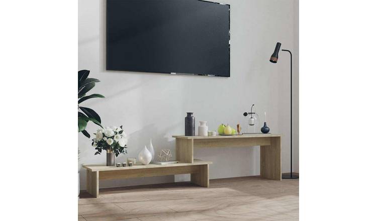 Walplus Engineered Wood TV Cabinet - Light Oak - 180 x 30 x 43 cm