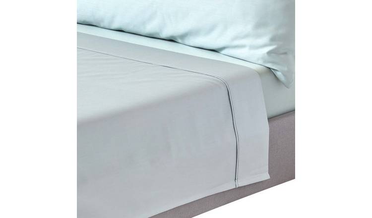 Homescapes Organic Egyptian Cotton Duck Egg Flat Sheet - Double