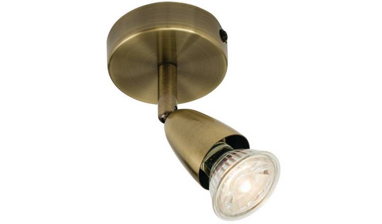 Loops Direct Amalfi Adjustable Ceiling Spotlight - Antique Brass 1 Lights