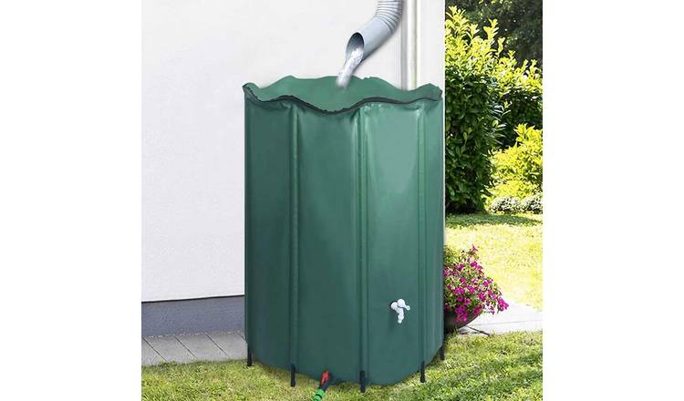 Walplus Collapsible Rain Water Container with Spigot 1250 - Green - 120 x 110 cm