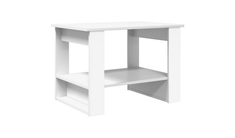 Walplus Engineered Wood Coffee Table - White - 72 x 50 x 50 cm