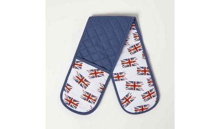 Homescapes Union Jack Double Oven Glove - Multi Colour