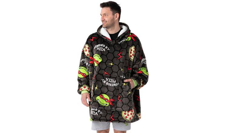 Teenage Mutant Ninja Turtles Adult Mens Blanket Hoodie - Grey