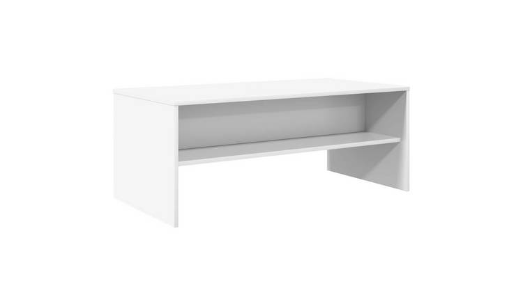 Walplus Engineered Wood Coffee Table - White - 100 x 50 x 40 cm
