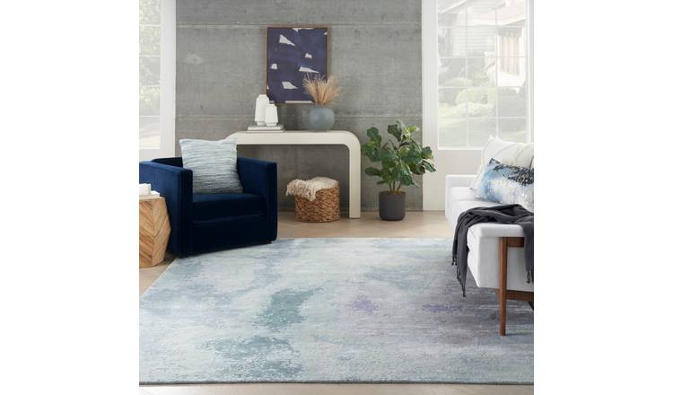 Mega Flooring Blue Handmade Abstract Rug - 61 x 91cm