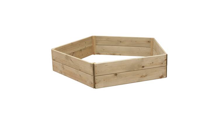 Greena Pentagonal Wooden Raised Bed 30 cm High, 90cm each side