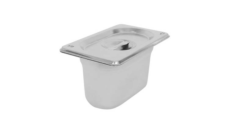 Argon Tableware Steel Gastronorm Container with Lid 1/9 - 800ml