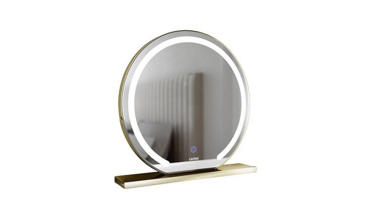 CARME Home Eden Medium Touch Sensor LED Makeup Mirror With Lights - Gold