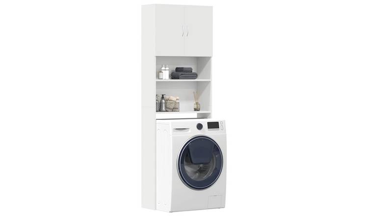 Walplus Washing Machine Cabinet Engineered - White - 64 x 24 x 190 cm