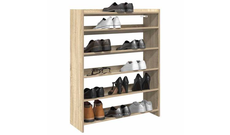 Walplus Engineered Wood Shoe Rack - Sonoma Oak - 80 x 25 x 100 cm