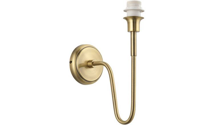 Loops Direct 33cm High Steel Wall Light - Antique Brass
