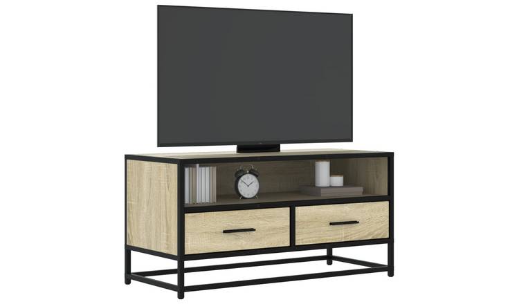 Walplus Engineered Wood TV Cabinet - Light Oak - 80 x 34.5 x 40 cm