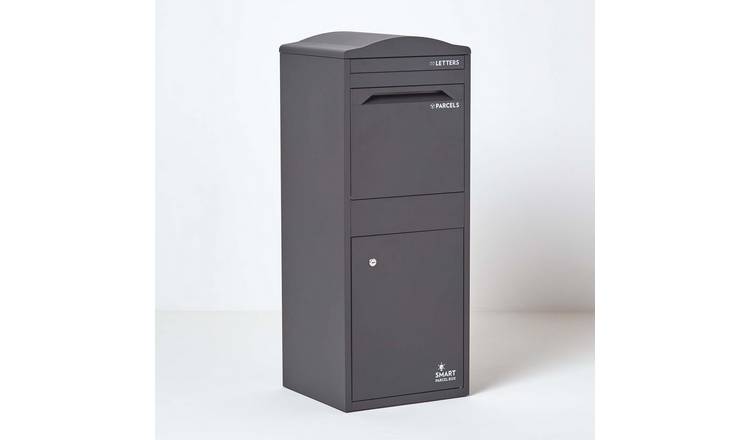 Smart Parcel Box Galvanised Steel Secure Curved Top Delivery Box - Dark Grey