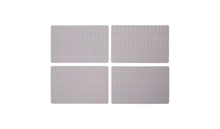 Orsina Frosted Deco Set Of 4 Placemats - Lilac