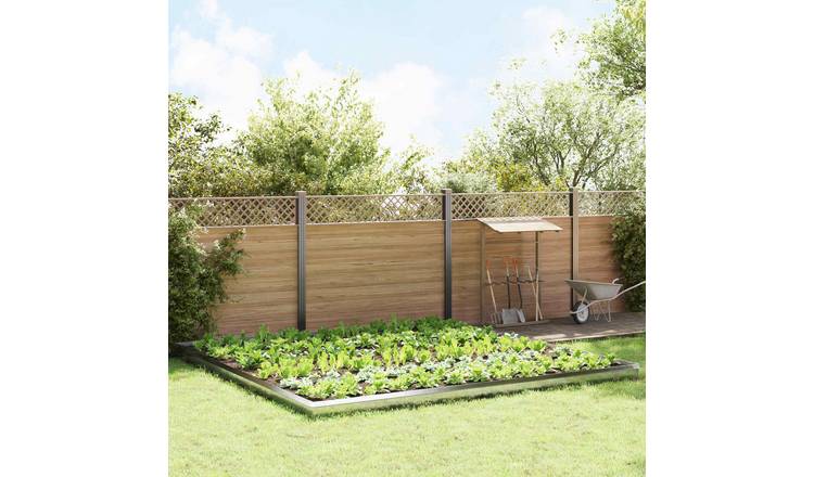 Walplus Pack of 20 Stainless Steel Snail Fences - Silver - 100 x 3.5 x 25 cm