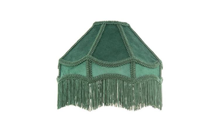 Happy Homewares Victorian Empire in Soft Forest Green Velvet Lampshade - 30cm