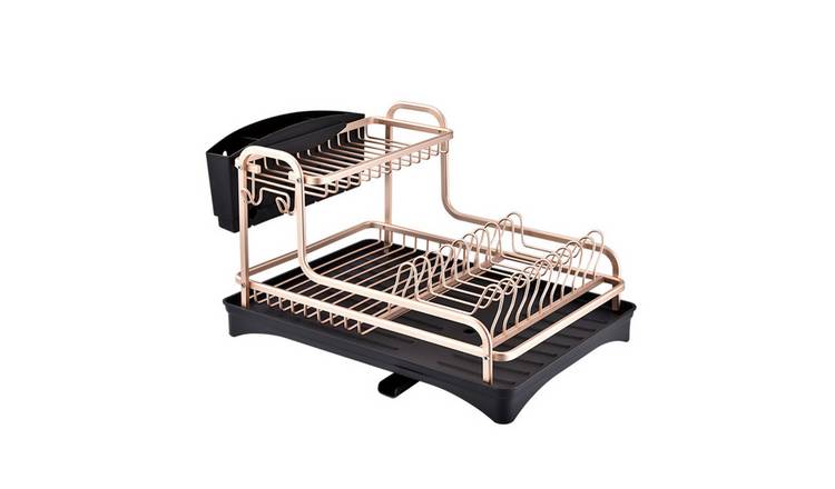 Living and Home 2 Tier Dish Rack - Rose Gold